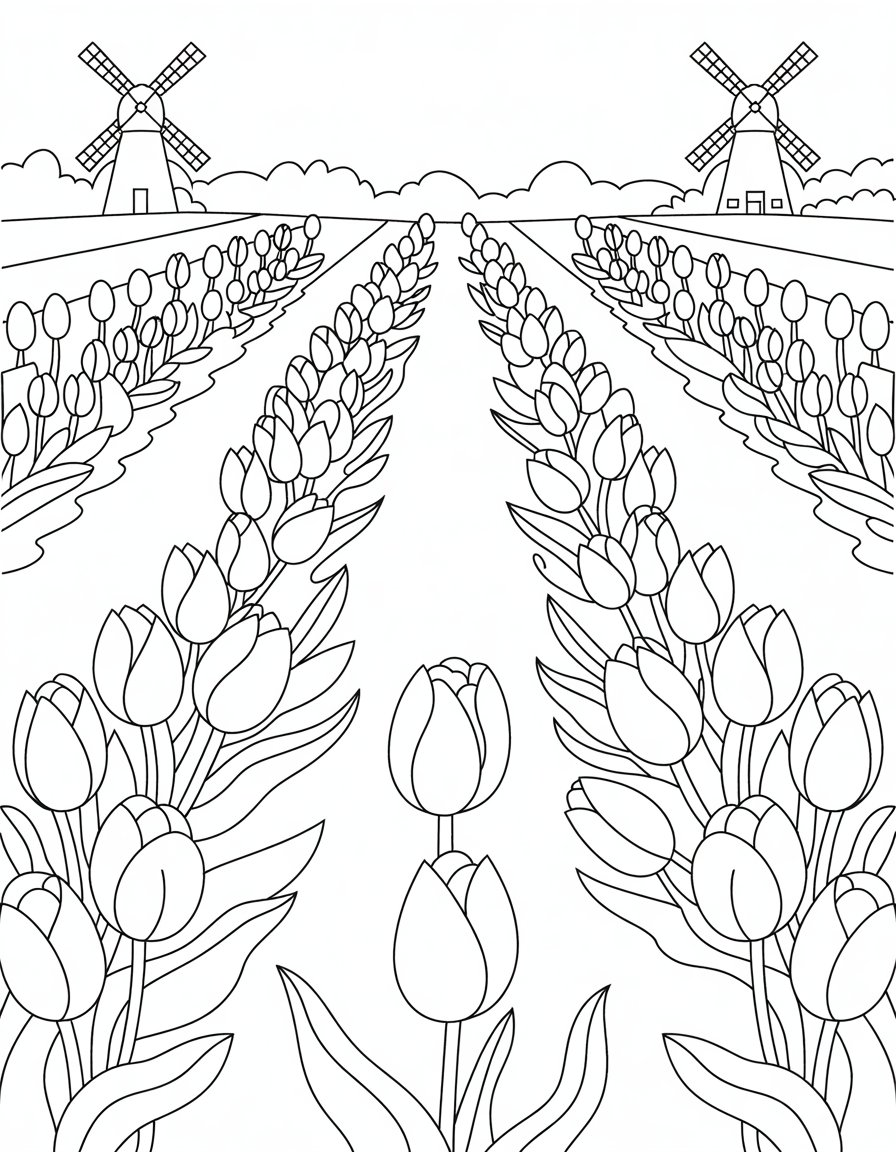 Tulip Field View